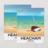 Heacham Norfolk vintage zeeposter (Voorkant / Achterkant)