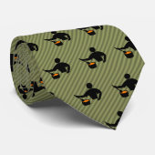 Head Cook - Novelty Cooking Guy Motif op Striped Stropdas (Opgerold)