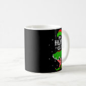 Head Elf Christmas Family Girls Women Elf Squad Xm Koffiemok (Voorkant rechts)
