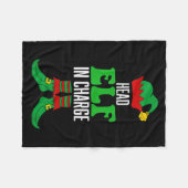 Head Elf In Charge  Fleece Deken (Voorkant (Horizontaal))