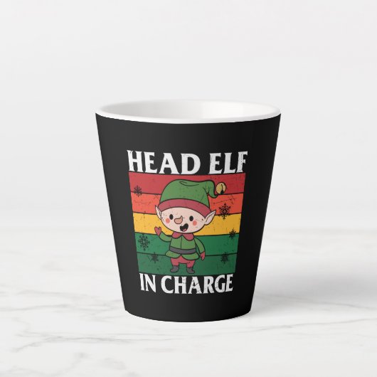 Head Elf In Charge Latte Mok (Voorkant)