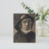 Head Fisherman, Beard Sou'wester, Vincent van Gogh Briefkaart (Staand voorkant)
