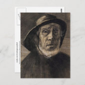 Head Fisherman, Beard Sou'wester, Vincent van Gogh Briefkaart (Voorkant / Achterkant)