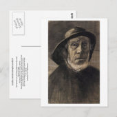 Head Fisherman, Beard Sou'wester, Vincent van Gogh Briefkaart (Voorkant / Achterkant)