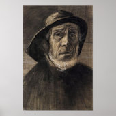 Head Fisherman, Beard Sou'wester, Vincent van Gogh Poster (Voorkant)