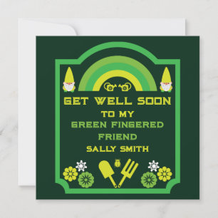 Head Garden Gnome Gardener Kaart