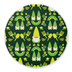 Head Garden Gnome Gardener Keramische Knop
