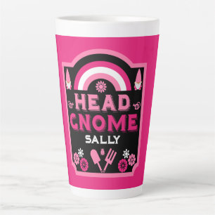 Head Garden Gnome Gardener Latte Mok