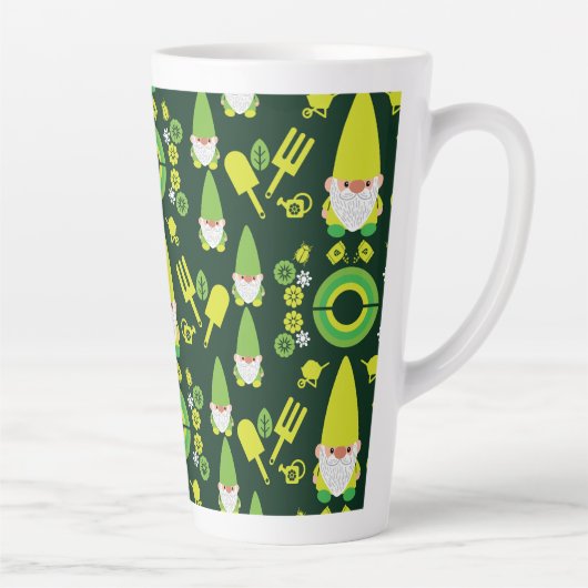 Head Garden Gnome Gardener Latte Mok (Rechts)