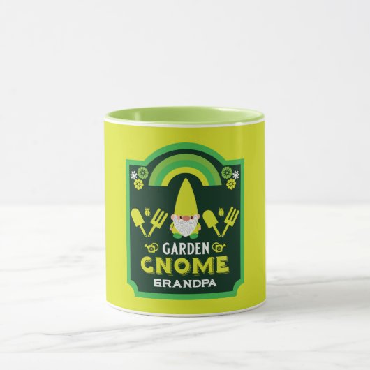 Head Garden Gnome Gardener Mok (Midden)