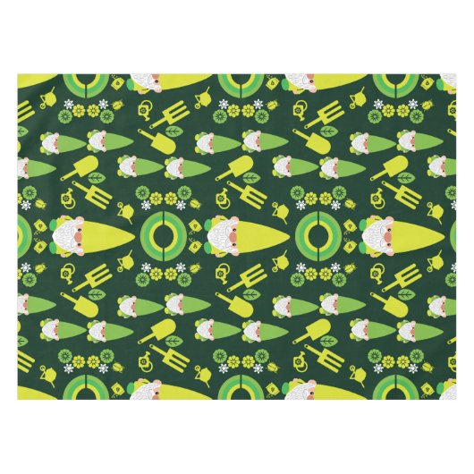 Head Garden Gnome Gardener Tafelkleed (Voorkant (Horizontaal))