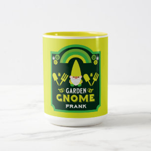 Head Garden Gnome Gardener Tweekleurige Koffiemok