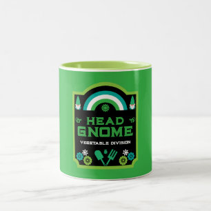 Head Garden Gnome Gardener Tweekleurige Koffiemok