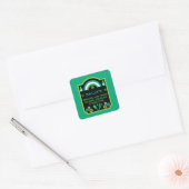 Head Garden Gnome Gardener Vierkante Sticker (Envelop)