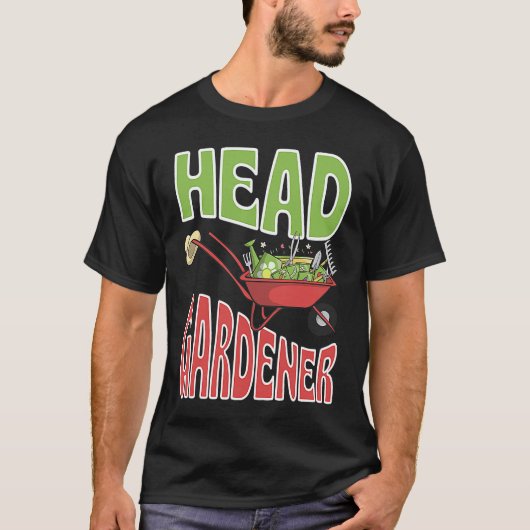 Head Gardener Cute Summer Wheelbarrow Vegetable Ga T-shirt (Voorkant)