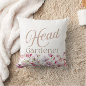Head Gardener Elegant Script Bloemen Kussen (Deken)