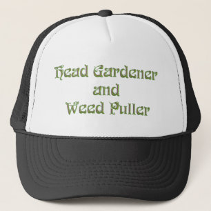 Head Gardener en Weed Puller Trucker Pet