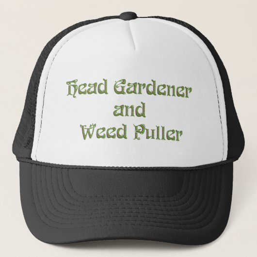 Head Gardener en Weed Puller Trucker Pet (Voorkant)