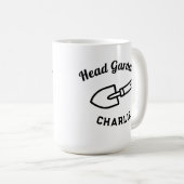 Head Gardener Humor Funny Garden Trowel Custom Koffiemok (Voorkant rechts)