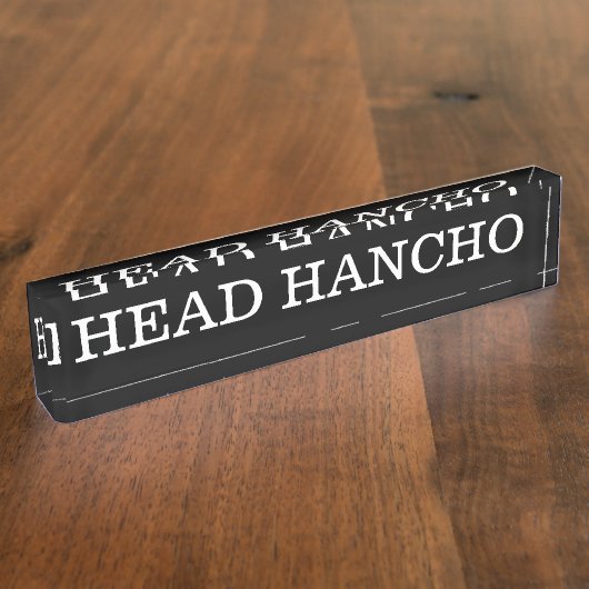 Head Hancho Naambordje (Zijkant)