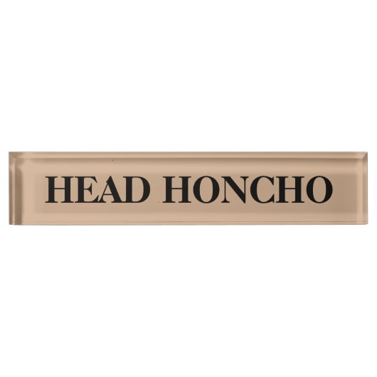 Head Honcho Desk Naam Bord Naambordje (Voorkant)