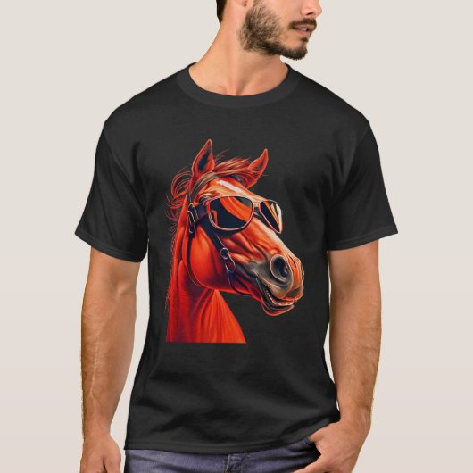 Head Horses  Humorous Sunglasses  2 T-shirt (Voorkant)