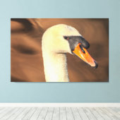Head Mute Swan Portrait Canvas Afdruk (Insitu (Houten vloer))