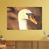 Head Mute Swan Portrait Canvas Afdruk (Insitu (Woonkamer))