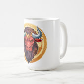 Head of a minotaur from greek mythology koffiemok (Voorkant rechts)