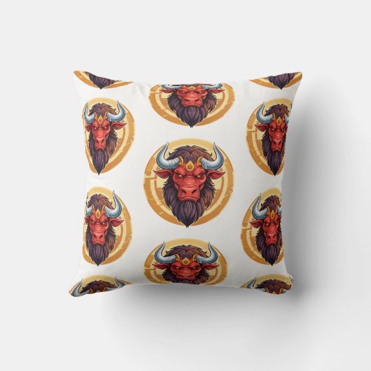 Head of a minotaur from greek mythology kussen (Achterkant)