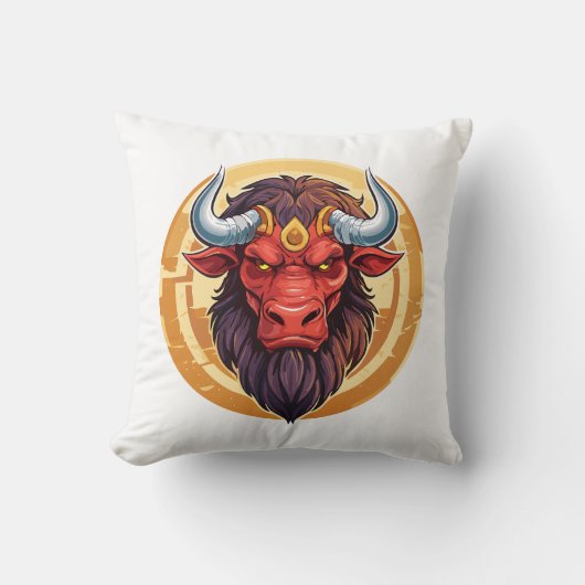 Head of a minotaur from greek mythology kussen (Voorkant)