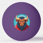 Head of a minotaur from greek mythology pingpongbal (Achterkant)