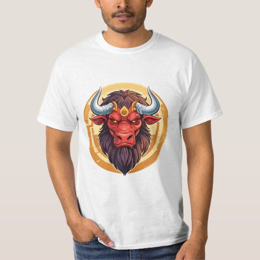 Head of a minotaur from greek mythology t-shirt (Voorkant)