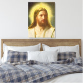 Head of Christ by Carl Heinrich Bloch Canvas Afdruk (Insitu (Slaapkamer))