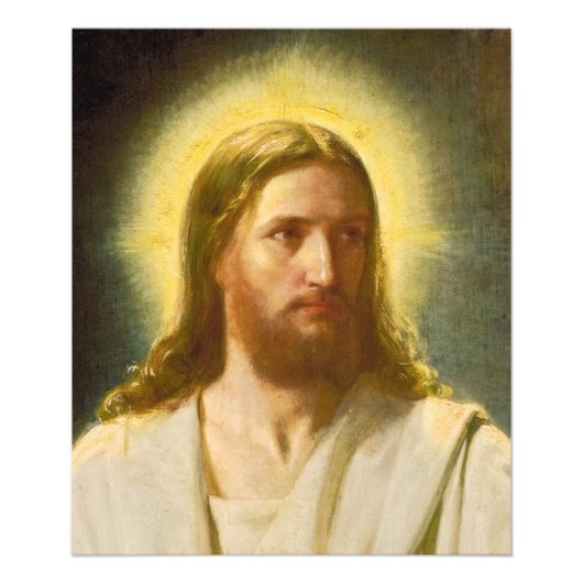 Head of Christ by Carl Heinrich Bloch Foto Afdruk (Voorkant)