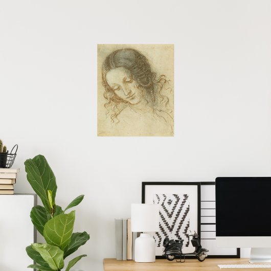 Head of Leda Da Vinci Poster (Thuiskantoor)