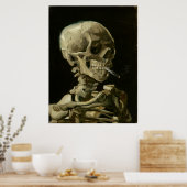 Head of Skeleton with Cigarette by Van Gogh Poster (Keuken)