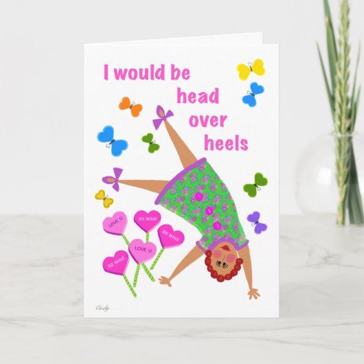 Head Over Heals Redhead Girl Kaart (Voorkant)