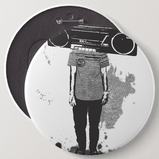 head radio ronde button 6,0 cm (Voorkant /achterkant)