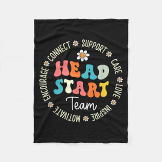 Head Start Team Homeschool Teacher Headstart Back Fleece Deken