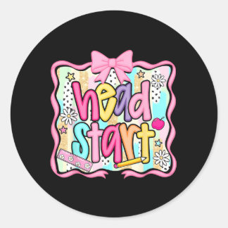 Head Start Team Homeschool Teacher Headstart Back Ronde Sticker