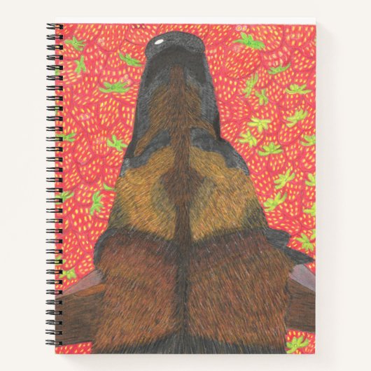 Head&Strawberry notebook Notitieboek (Voorkant)