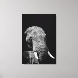 Head strong Elephant Canvas Afdruk