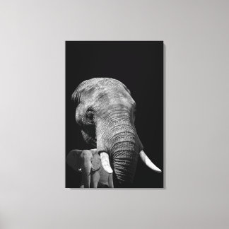 Head strong Elephant Canvas Afdruk