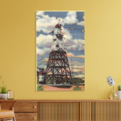 Head Tower, Mengsel Plant, Shasta Dam Canvas Afdruk (Insitu (Woonkamer))