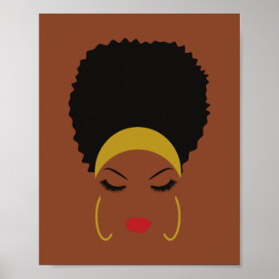 Headband & Afro Puff Poster Art