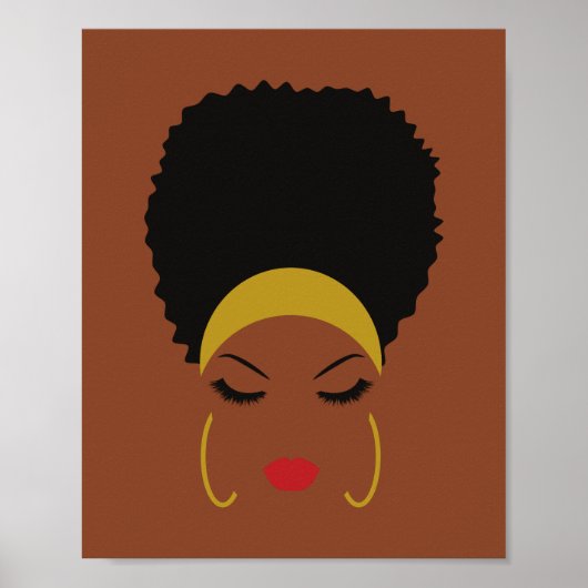 Headband & Afro Puff Poster Art (Voorkant)