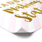 Headband Making Station Onderteken Roze Gold Confe Poster (Hoek)