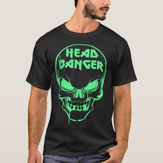 Headbanger Heavy Metal Rocker Dubstep Techno Rave  T-shirt (Voorkant)