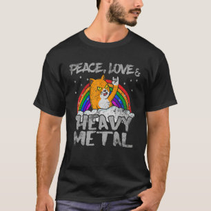 Headbanging Cat Instrumentalist Rock Music Musicia T-shirt